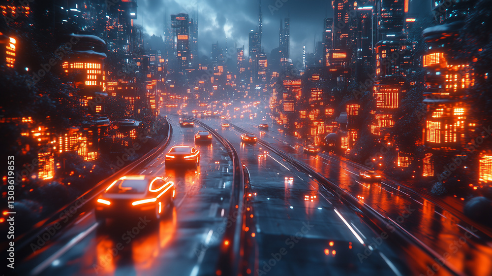 Fototapeta premium traffic in night