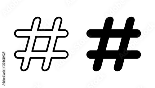 Hashtag icon vector. hashtag sign and symbol