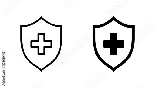 Health insurance icon vector. Insurance health document sign and symbol