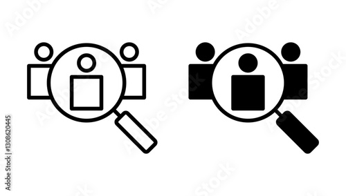 Hiring icon vector. Search job vacancy sign and symbol. Human resources concept. Recruitment
