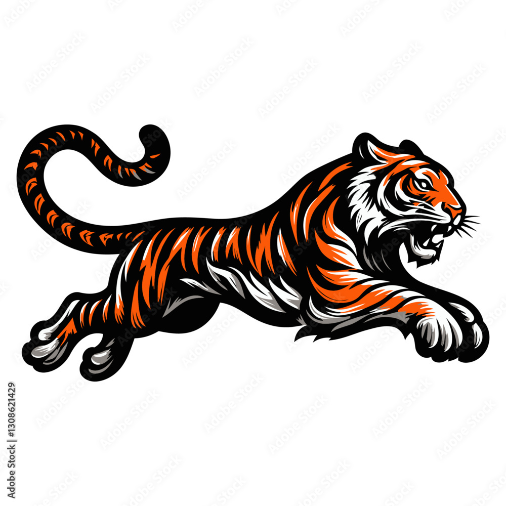 Obraz premium Tiger vector and illustrations.