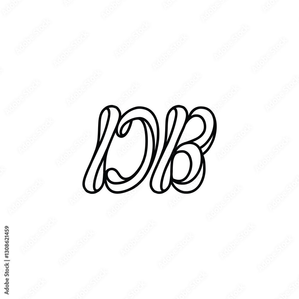 DB monogram logo design letter text name symbol monochrome logotype alphabet character simple logo DB monogram logo design letter text name symbol monochrome logotype alphabet character simple logo