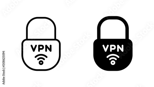 Vpn icon vector. Private network sign and symbol. virtual private network icon.