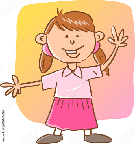 happy little girl