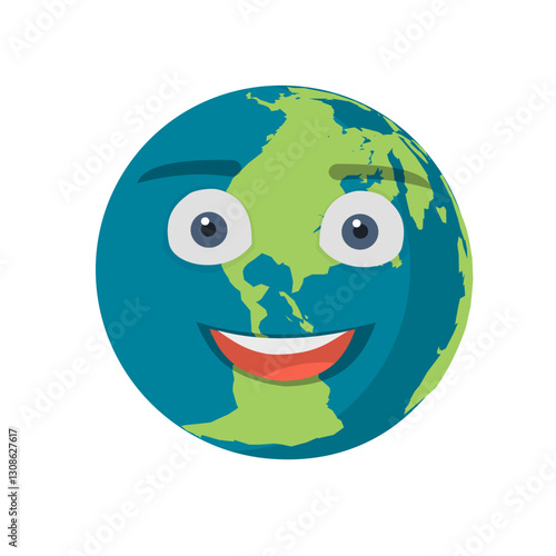 Cartoon globe. Globe, vector illustration