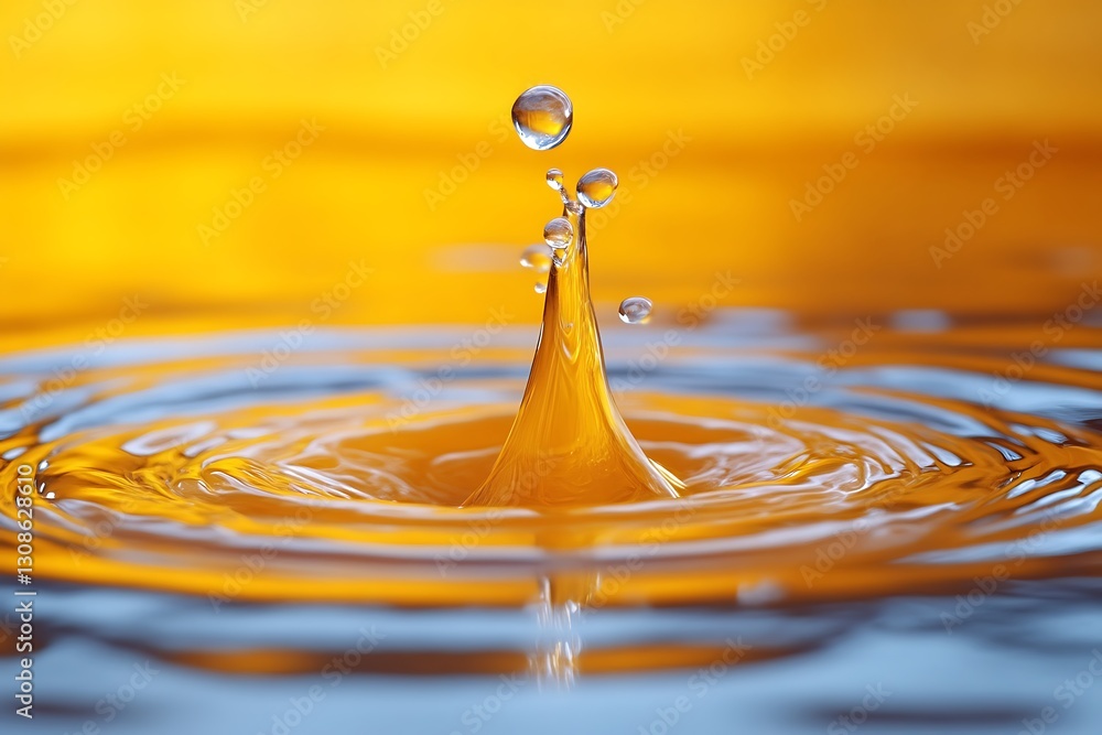 Golden Water Drop Impact Golden Water Drop Impact