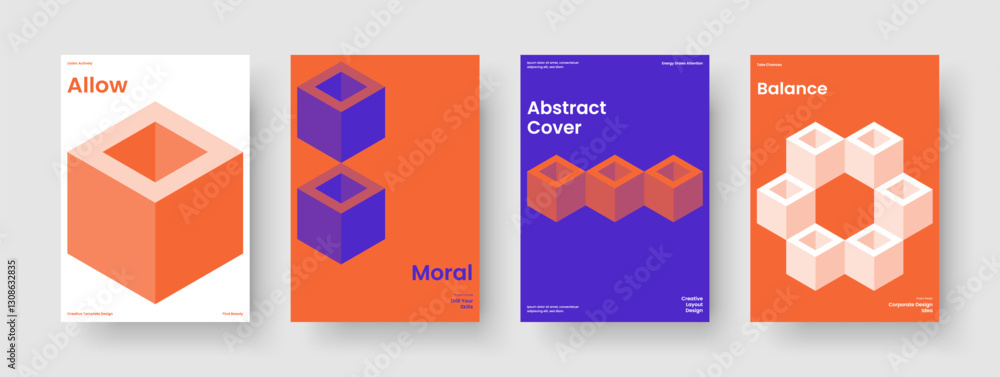 Fototapeta premium Modern Poster Design. Abstract Brochure Layout. Creative Report Template. Background. Flyer. Book Cover. Banner. Business Presentation. Notebook. Advertising. Portfolio. Leaflet. Handbill
