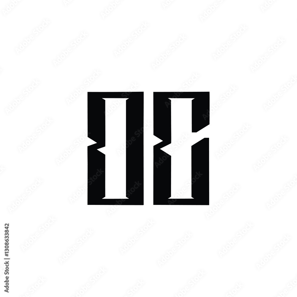 Obraz premium DC monogram logo design letter text name symbol monochrome logotype alphabet character simple logo