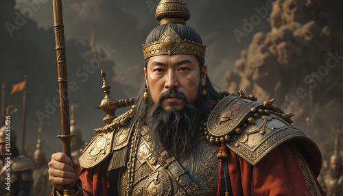 genghis khan the fierce and mighty conqueror leader of the mongol empire generative ai