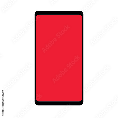 Free Download Smartphone Red Screen Error – Digital Device Failure Illustration