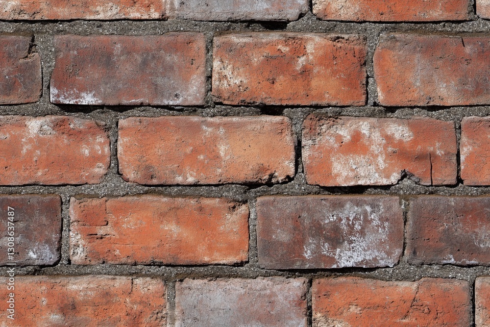 Seamless sloppy cinder block rustic red brick wall, showcasing the texture and color variations of the bricks. The mortar between the bricks is visible, adding to the overall character of the wall. Seamless sloppy cinder block rustic red brick wall, showcasing the texture and color variations of the bricks. The mortar between the bricks is visible, adding to the overall character of the wall.