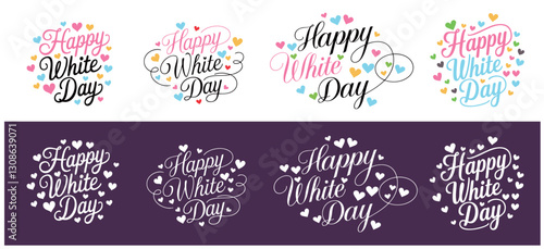 White Day Logo Vector Illustration Collection