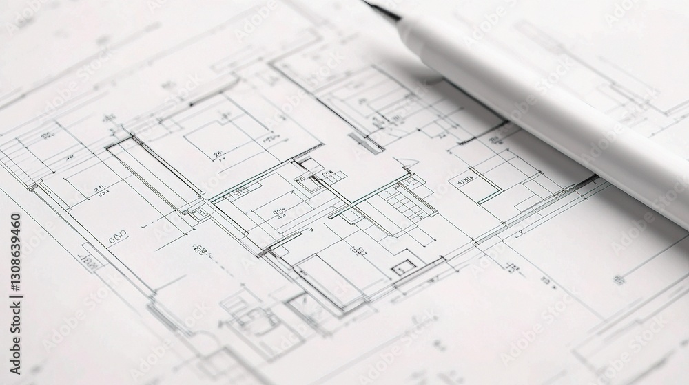 Detailed Architectural Blueprint of a Modern House Plan Detailed Architectural Blueprint of a Modern House Plan
