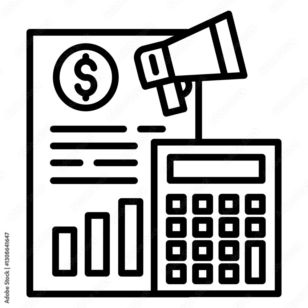 Marketing Budget Icon Marketing Budget Icon