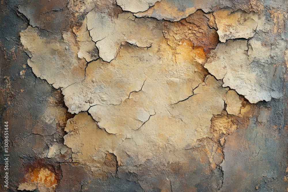 Cracked and weathered surface, showing texture and age with earthy tones. Cracked and weathered surface, showing texture and age with earthy tones.