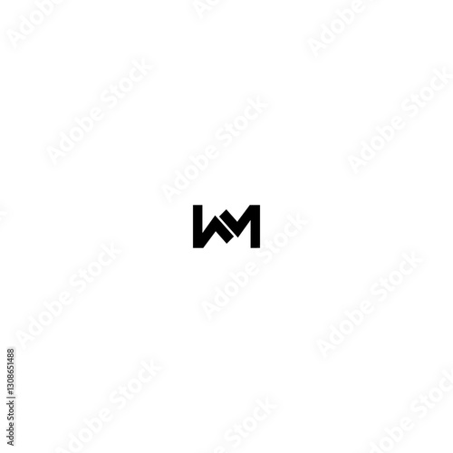m and m letter vector logo company design
