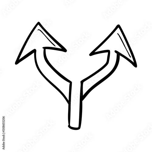 Split decision arrow icon