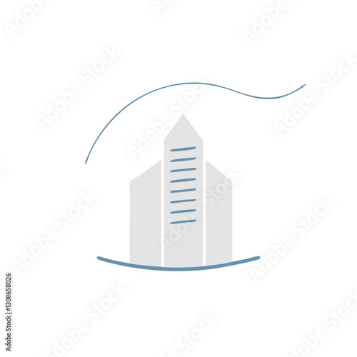 Minimalist skyscraper illustration