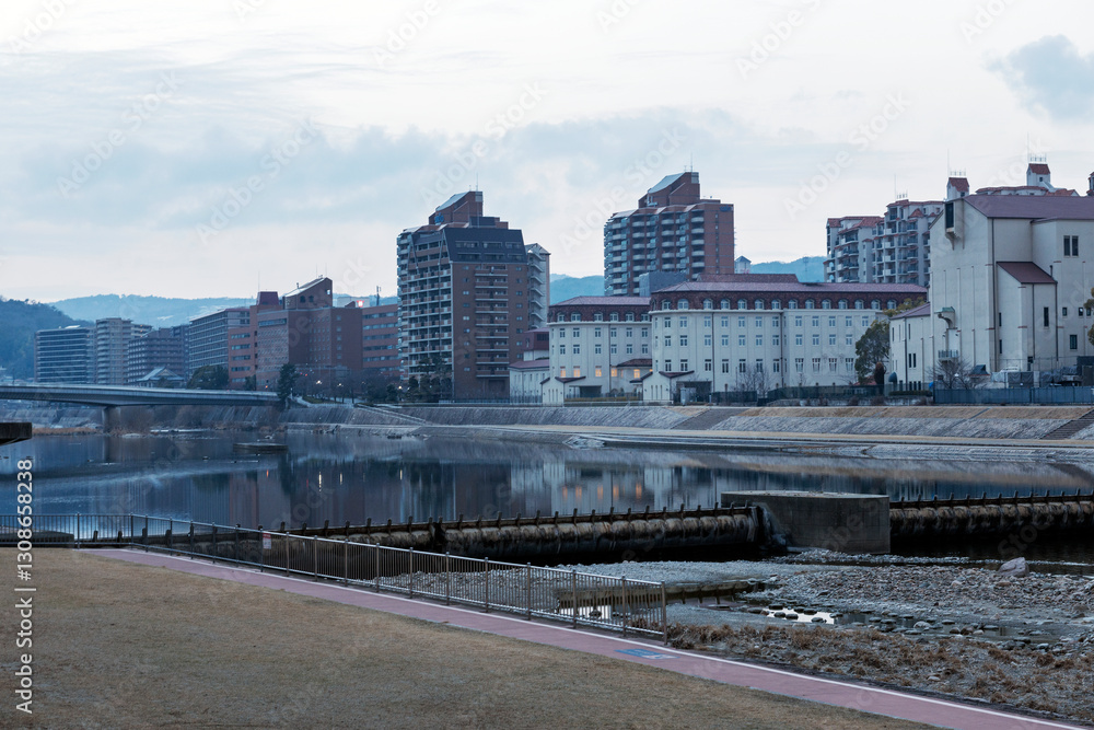 宝塚市の朝の風景