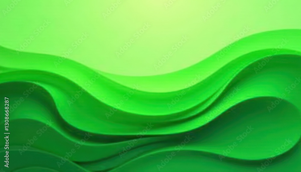 Green flowing curves, abstract vector layered design , organic, digital Green flowing curves, abstract vector layered design , organic, digital
