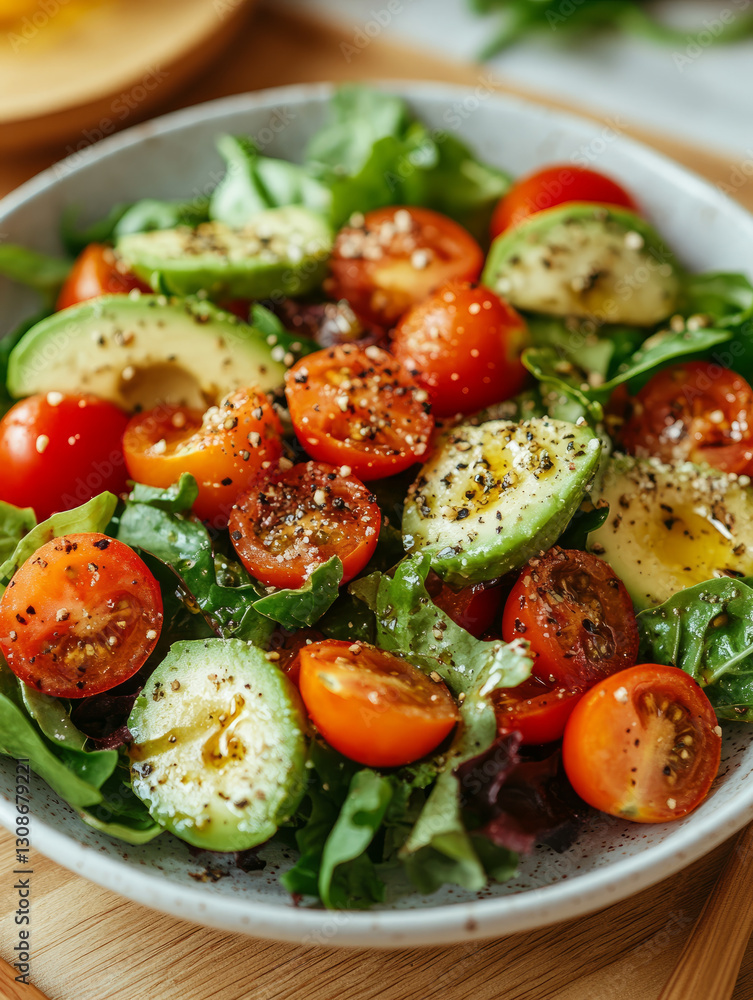 Fresh salad with avocado and cherry tomatoes. Fresh salad with avocado and cherry tomatoes.
