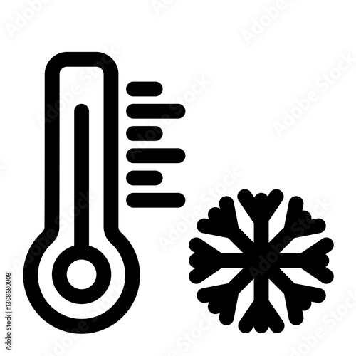 cold snap  icon for illustration