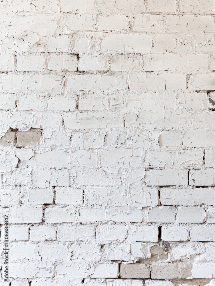 White Brick Wall Texture: A close-up shot showcases a weathered brick wall, each brick telling a story of time and texture, ideal for backgrounds and design assets. White Brick Wall Texture: A close-up shot showcases a weathered brick wall, each brick telling a story of time and texture, ideal for backgrounds and design assets.