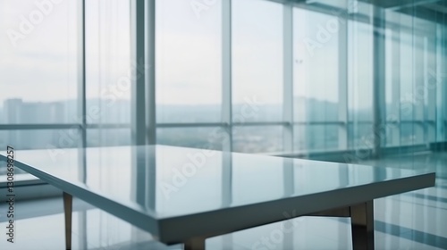 Modern office table for city view.