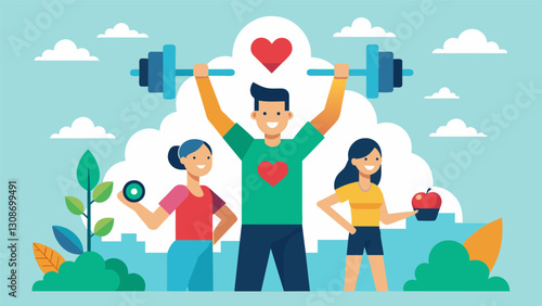 The fitness challenge raises funds for a local charity or organization that focuses on promoting healthy lifestyles and providing resources for the. Vector illustration