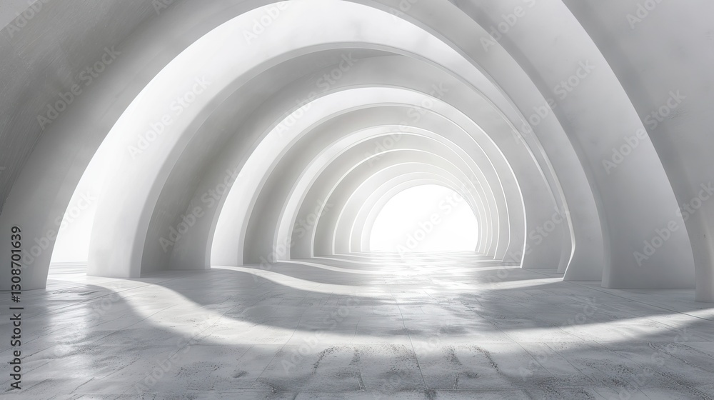 Obraz premium White Archway Tunnel