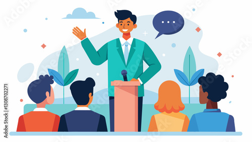 The workshop sparks a newfound passion for public speaking in many individuals who leave with the tools and skills to speak confidently in any. Vector illustration
