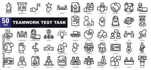Teamwork Test Task Icon Set