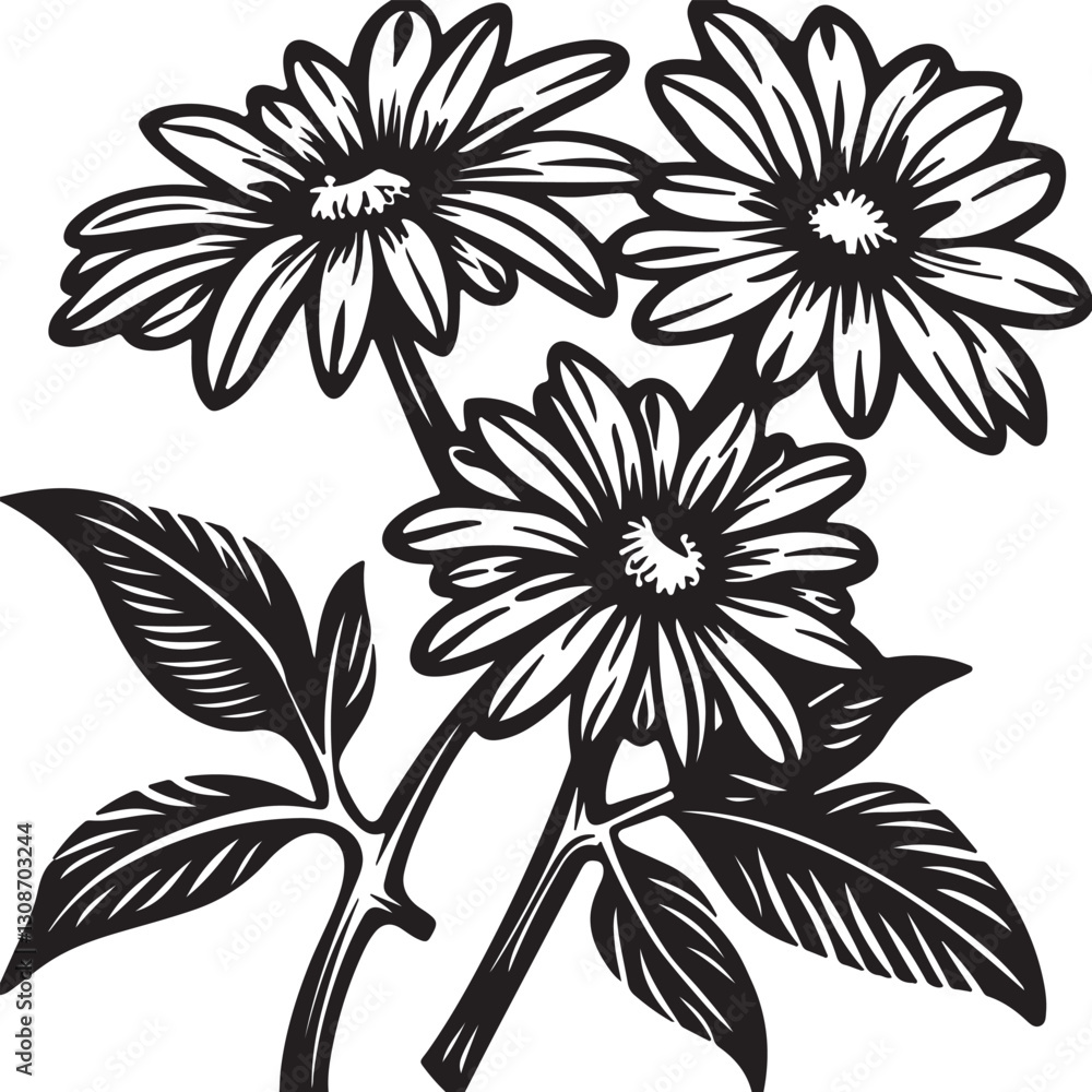 custom made wallpaper toronto digitalApril month flowers silhouette design vector