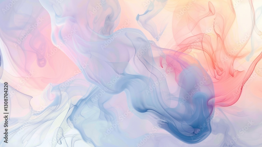 Fototapeta premium Abstract vivid colorful wave flowing express dreamy texture. Seamless texture vividness pastel swirling convey sense of gentle and soft emotion scene perfect for effect and graphic design. AIG61.