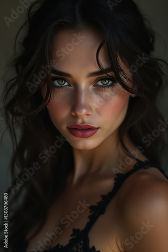 Retrato de mujer hemosa y sensual 