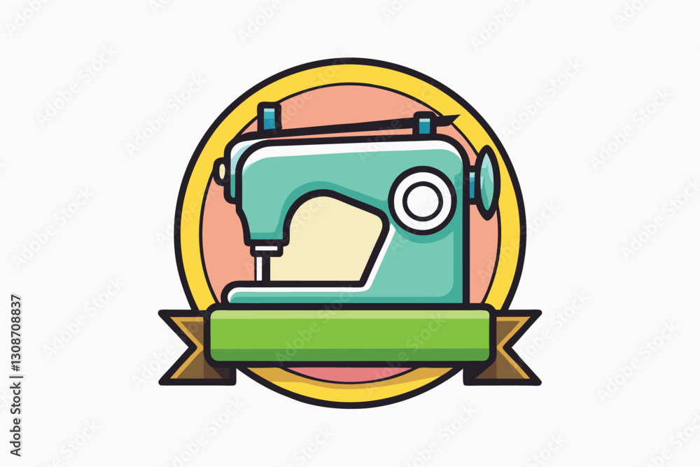 The classic sewing machine silhouette is perfect for tailoring. vintage fashion minimalist head logo, icon, and element. Vector illustration The classic sewing machine silhouette is perfect for tailoring. vintage fashion minimalist head logo, icon, and element. Vector illustration