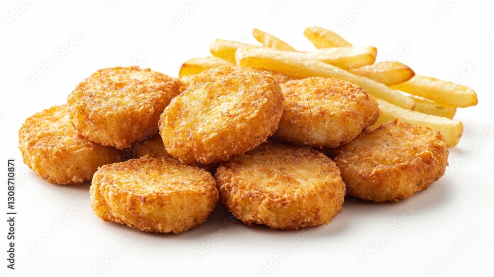 Crispy Golden Chicken Nuggets and French Fries A Delicious Fast Food Meal for Kids and Adults, Perfect for Lunch, Dinner, or a Quick Snack Enjoy the Irresistible Flavor of Juicy Chicken Battered to Crispy Golden Chicken Nuggets and French Fries A Delicious Fast Food Meal for Kids and Adults, Perfect for Lunch, Dinner, or a Quick Snack Enjoy the Irresistible Flavor of Juicy Chicken Battered to