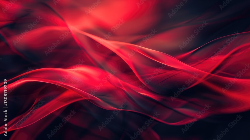 Obraz premium Abstract red black line effect on surface of modern template design express seamless style scene. Digital object create scenery in contemporary pattern perfect for wallpaper and background. AIG51.