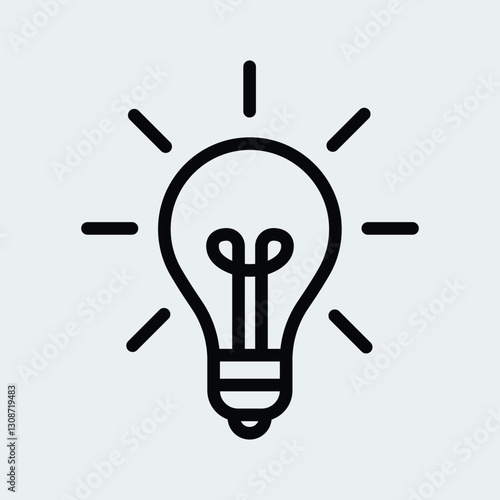 Light bulb icon. Innovation, ideas, creativity, tips concept.