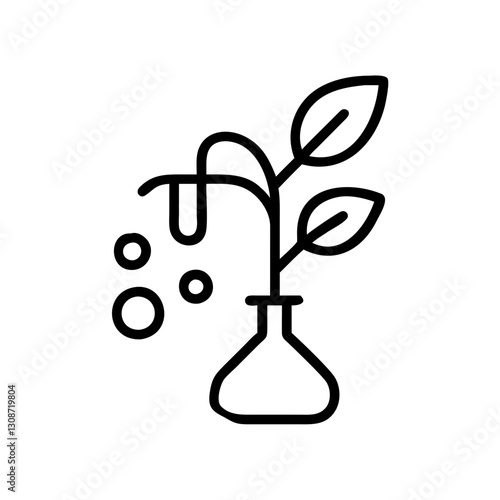 Students life Science project experiment, line icon