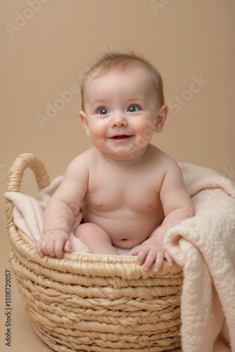 bebes feliz y sonriente