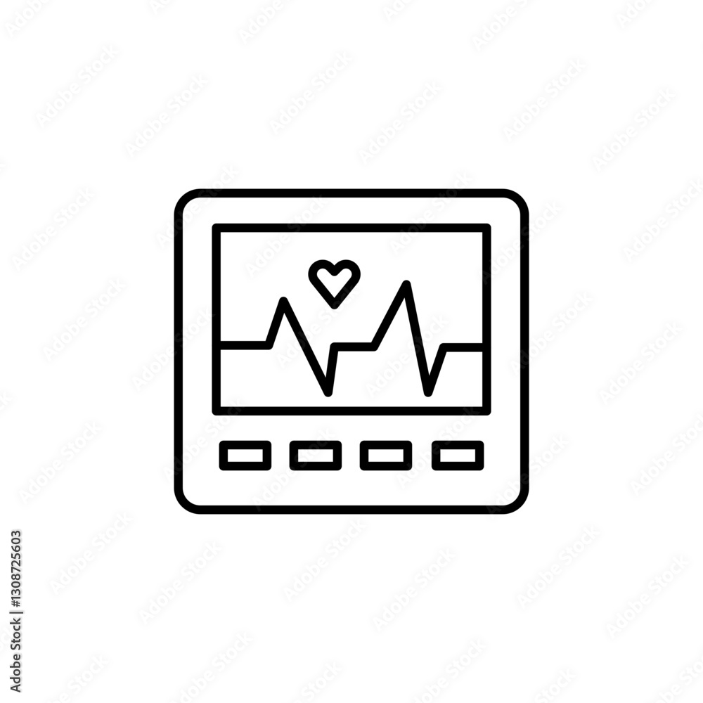 Cardiogram line icon Cardiogram line icon