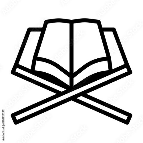 Quran Vector Line Icon Design