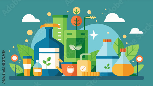 The workshop explores the benefits of using natural cleaning products instead of harsh chemicals.. Vector illustration