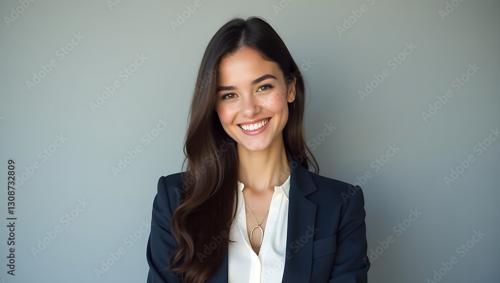 Confident Happy Woman on Isolated Background | Generative AI Confident Happy Woman on Isolated Background | Generative AI