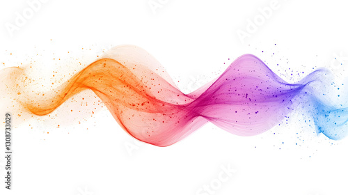 Colorful soundwave in white background
