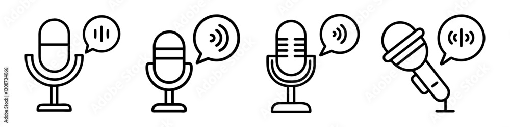 microphone speaking icon, microphone speaking line art - simple line art of microphone speaking, perfect for microphone speaking logos and icons microphone speaking icon, microphone speaking line art - simple line art of microphone speaking, perfect for microphone speaking logos and icons