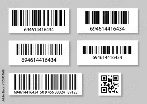 Barcodes and QR Code Set