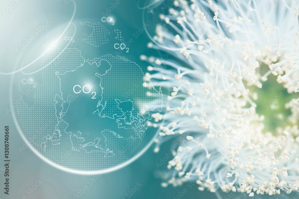 Fototapeta premium White flower pollen macro shot