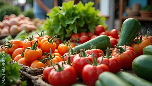 organic food background; Farmers Vegetable Market